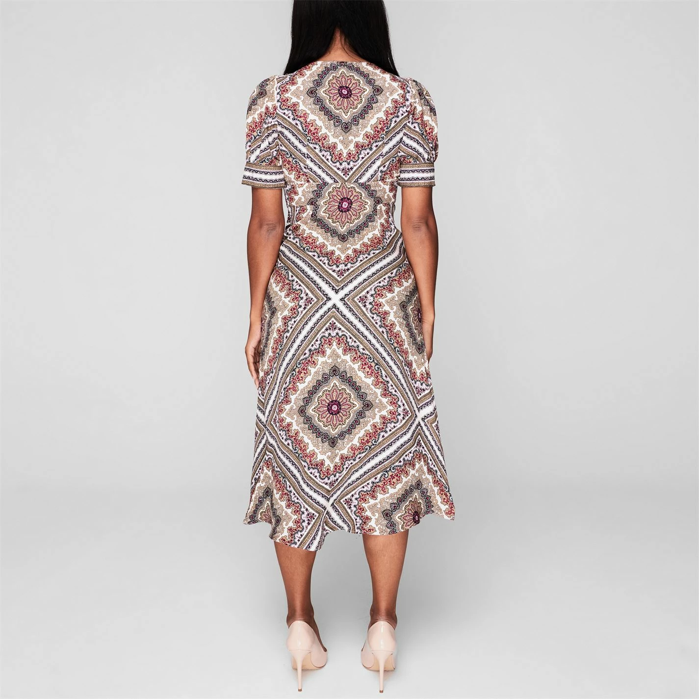 MICHAEL Michael Kors Puff Sleeve Midi Dress 5 MICHAEL Michael Kors Puff Sleeve Midi Dress - Image 3