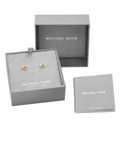MICHAEL Michael Kors 14k Gold Plated Heart Stud Earrings -Cheap Michael Kors Shop 80300906 xxl a3